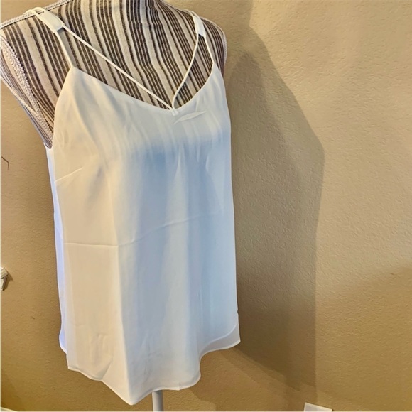 NWT Dressy Tank Small Naked Zebra Boutique brand White Double Strap Lined Sexy - Picture 4 of 10